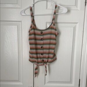 American Eagle Outfitters Striped Button-Down Camisole